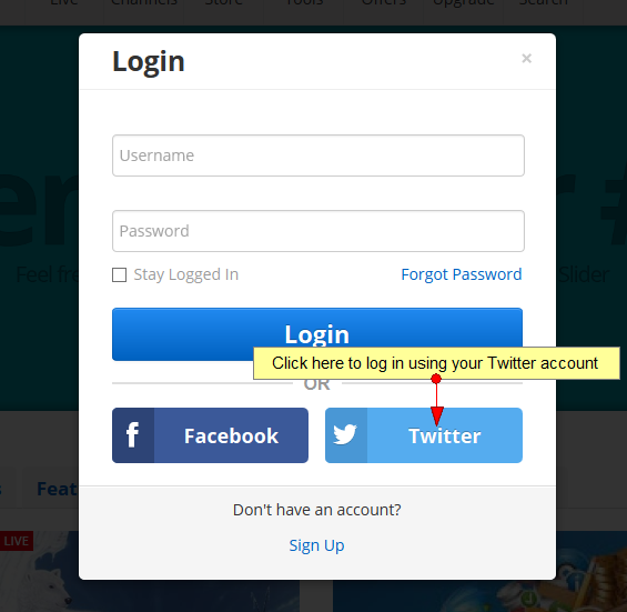 Login Using Your Twitter Account NKTelko Manual V6 0